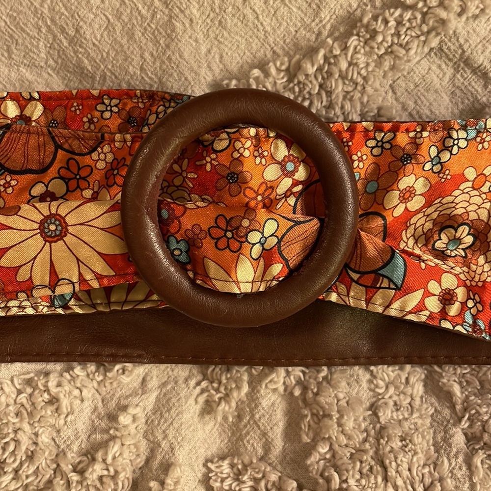 Floral Satin Boho Belt - Picture 2 of 6